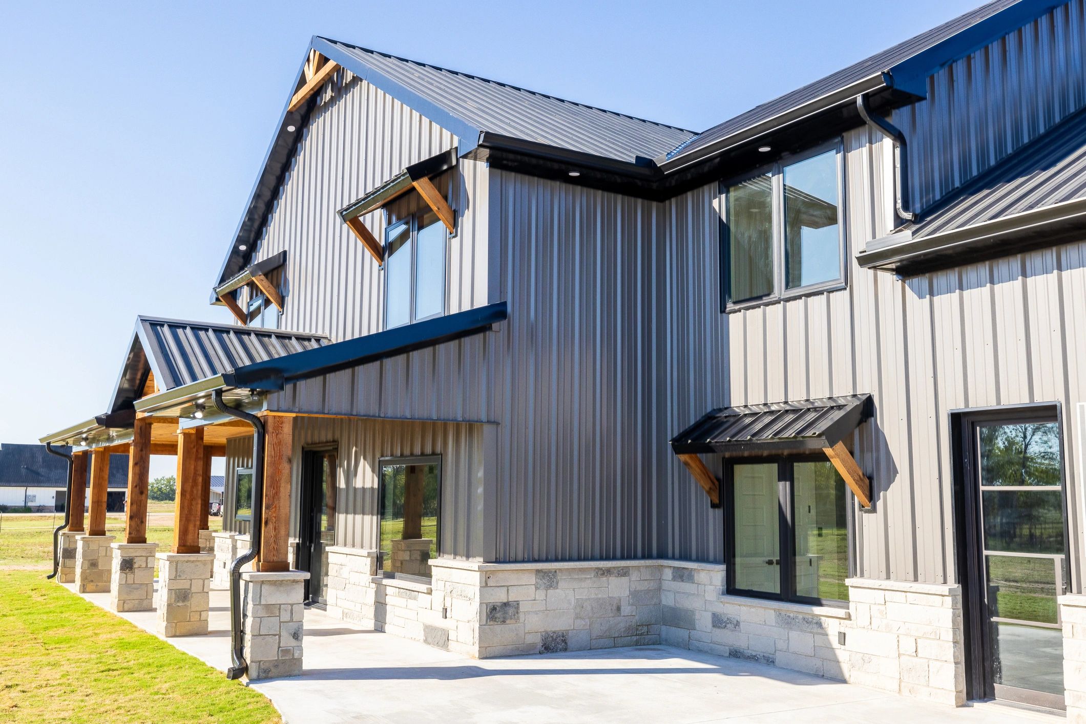 Modern home exterior with clean lines